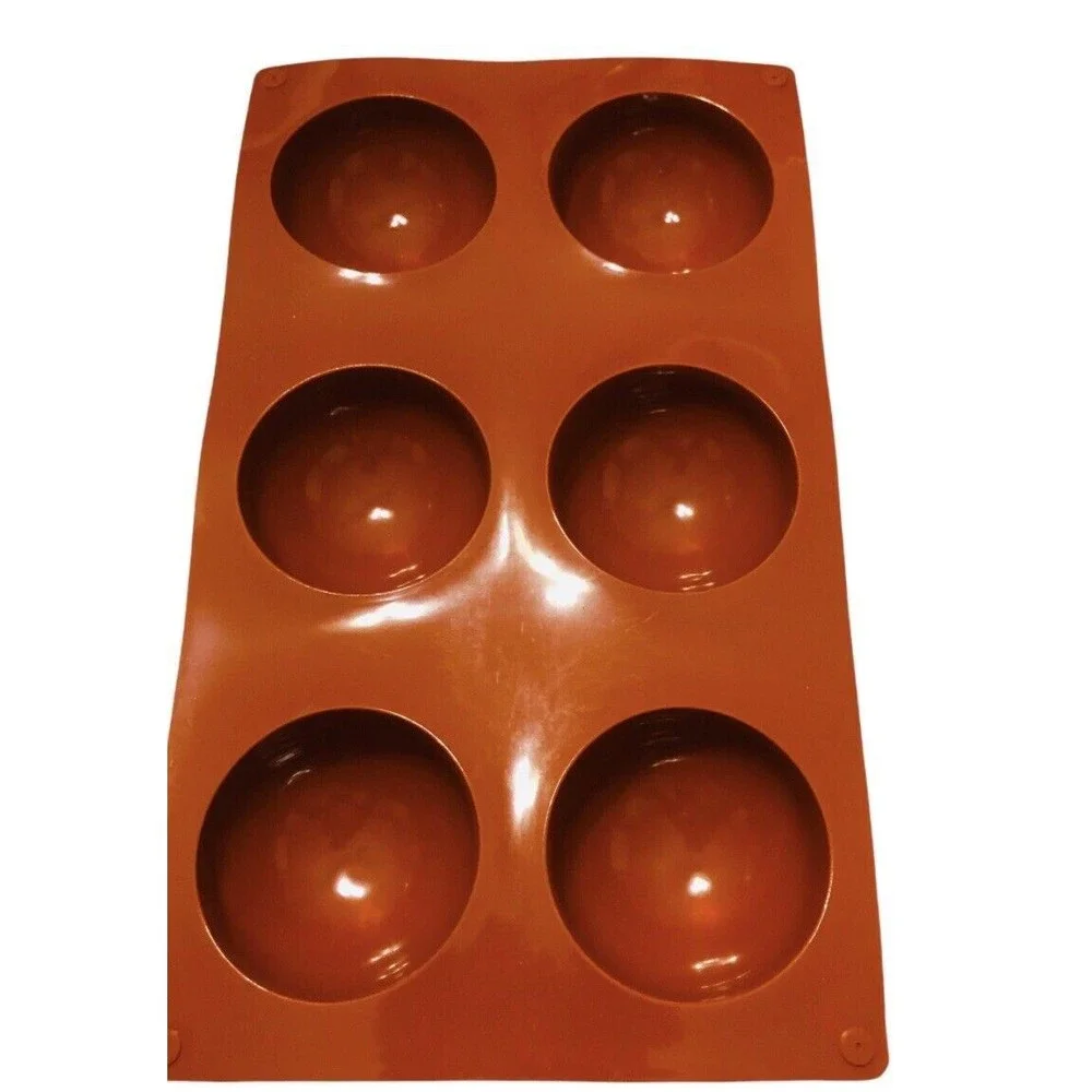 6‎ Semi-Sphere Round Silicone 3 Pk Molds Hot Chocolate Bombs Cake Baking New